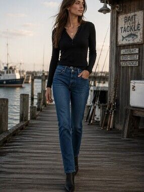 Hudson Jeans Blue Straight Leg Jeans Size 25